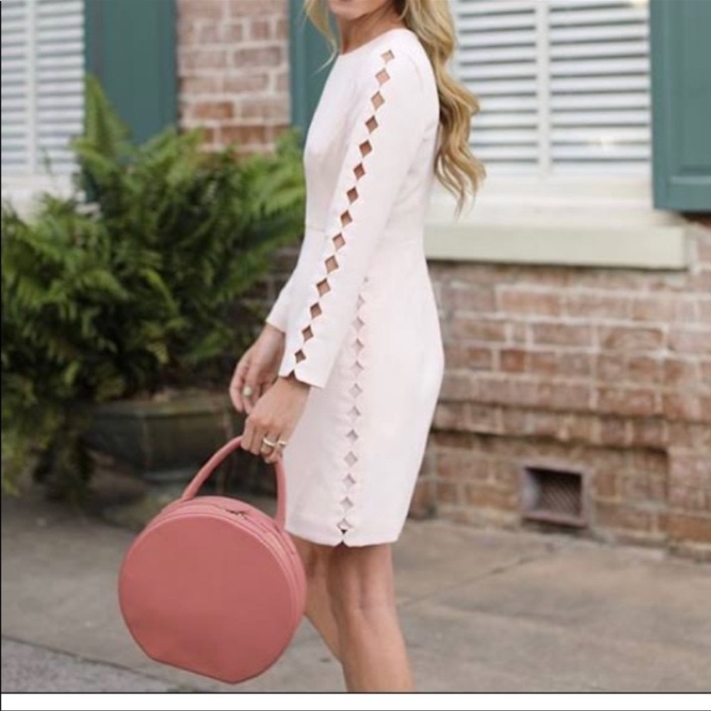Club Monaco Rose Blush Pink Dress Size 8 Pacific Pink Scallop